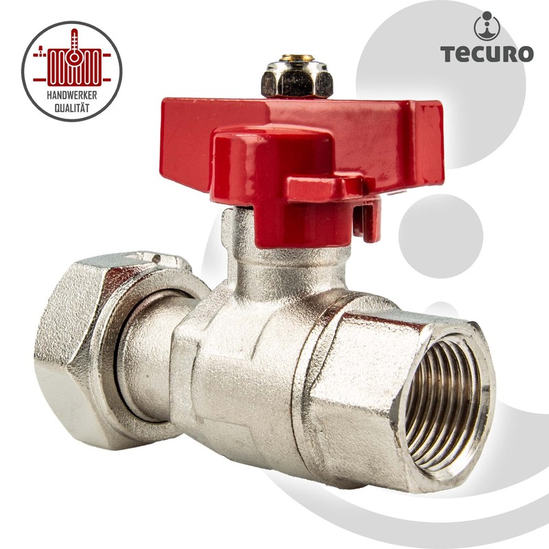 'Tecuro Brass Ball Valve – 3/4 Inch Union Nut x