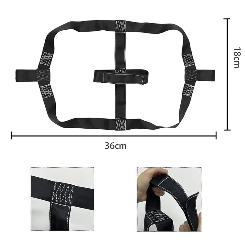 Universal Motorcycle Rear Wheel Tie-Down Strap in Black, Transportation Bundle
