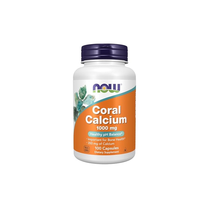 NOW Coral Calcium 1000 mg,100 Veg Capsules