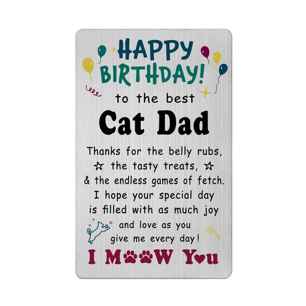 Richesele Birthday Card for Cat Dad - Dad Birthday Gifts