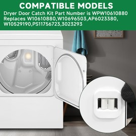 WPW10610880 W10610880 Dryer Door Latch Replacement for Whirlpool Maytag Dryer Door Latch Parts Replaces W10610880 W10529190 W10696503 AP6023380 PS11756723 3023293 (2 Pack)