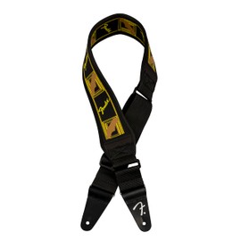 Fender Swell Neoprene, Blk/YLW/BRN Mono, 2.5" Guitar Strap (0990694208)