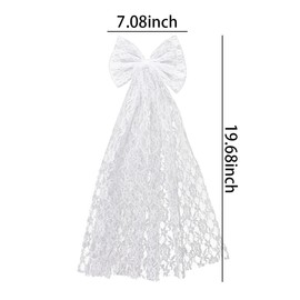 Veils for Women Wedding Bow Hair Clips White Bridal Veil Bachelorette Party Wedding Veils for Brides Bridesmaid Hair Bow Accessories for Women Bride to Be Bridal Shower Gifts