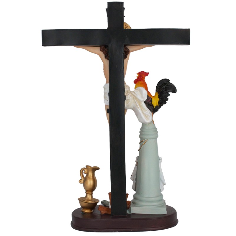 Cannan Justo Juez 12" Jesus En La Cruz Resin Religious