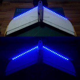 elechawk LED Light Strip for RC Fixed Wing Airplane Flying Wing Plane AR Wing Drone Model Car Truck (Blue)