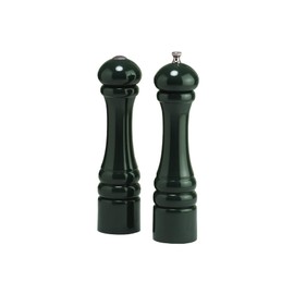 Chef Specialties 10 Inch Imperial Pepper Mill and Salt Shaker Set - Forest Green