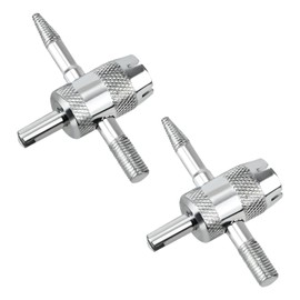 2pcs 4-Way Valve Core Tools, 4-in-1 Tire Valve Tool Valve Stem Core Remover Tire Valve Stem Puller Valve Stem Removal Tool for Bicycle Bike Automobile Car