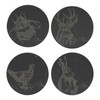 Meg Hawkins Slate Coasters Set of 4 - Engraved Animals
