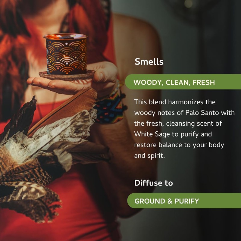 Palo Santo & White Sage Smokeless Incense Bricks & Tree