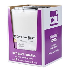 Charles Leonard, Inc. CHL35210ST Framed Dry Erase Board with Marker, White, Set of 12