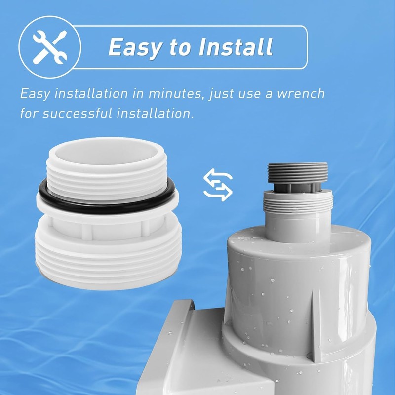 2 Set 4560 40mm to 1 1/2" Hose Conversion Adapters