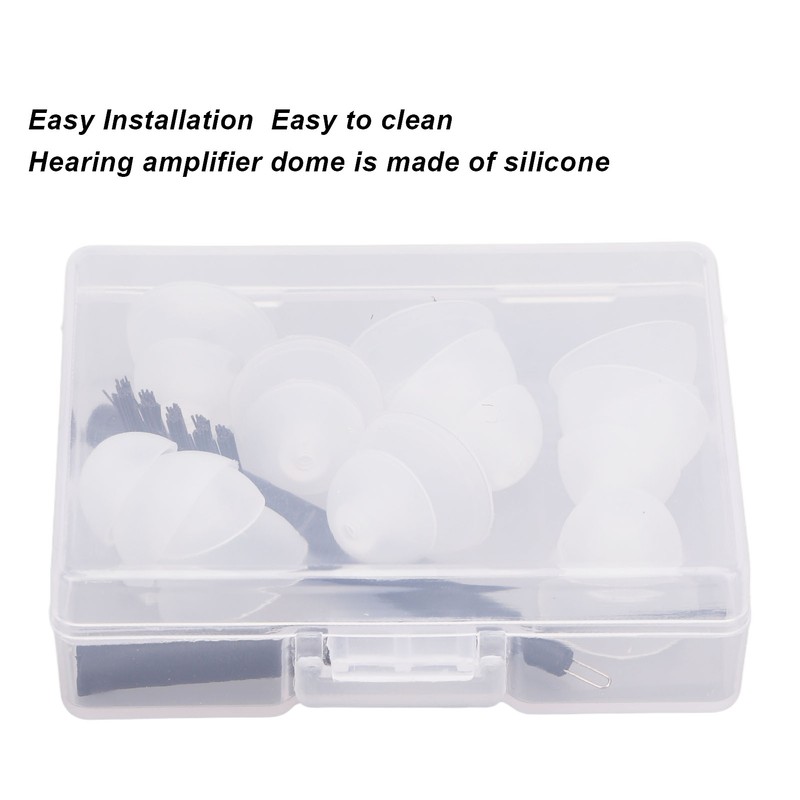 Silicone Hearing Amplifier Dome Earplug Set Professional Hearing Amplifier Cleaning