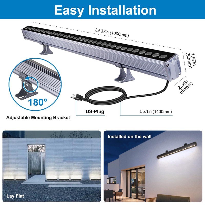 Yotivki 36W Wall Washer Lights, 4000K Neutural White Linear Flood