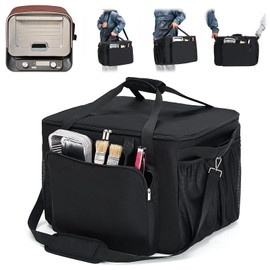 TRAVELIT Padded Carry Bag for Ninja Woodfire Outdoor Oven OO101, Water-Resistant Outdoor Carrying Bag for Ninja Pizza Oven, Outdoor Oven Case with Pockets for Pizza Oven Accessories (Bag Only)