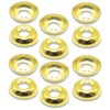 Pack of 200 Electro Brass Surface Screw Cup Washers Size