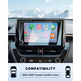 2023-2025 2026 Corolla Cross Screen Protector For Toyota Corolla Cross (L/LE/XLE/Hybrid S/Hybrid SE/Hybrid XSE) 8 Inch Touchscreen, 2026 Corolla Cross Accessories 9H Tempered Glass Anti-Fingerprints