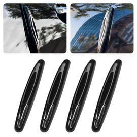 SamWinGear 4PCS Car Door Edge Guards Protector, Car Door Shock Absorber Bumper Guards Anti-Scratch Door Protector Trim Strip Exterior Decor Accessories with Self Adhesive for Cars Trucks SUVs (Black)