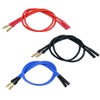6PCS 4.0mm Banana Gold Bullet Connector Extension Cable for RC