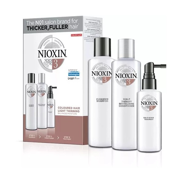 Nioxin 3 Kit Para Caída Del Cabello 3 Productos
