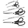 COM-FOUR® 3-Piece Set Multi-Purpose Scissors, Large Household Scissors, Small Kitchen