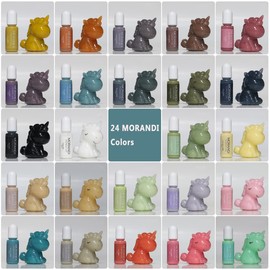 Miraclekoo Opaque Epoxy Resin Color Pigment Liquid 24 Morandi Pastel Colors Epoxy UV Resin Color Dye Liquid Resin Colorant