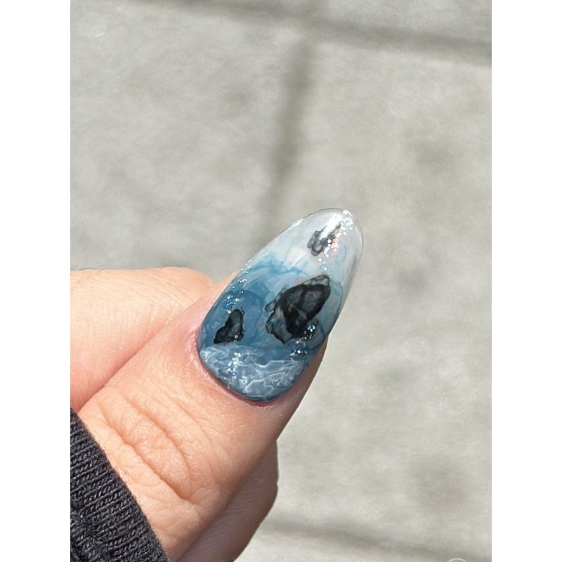 Real life gangster Phalaenopsis handmade nail tips - Square /