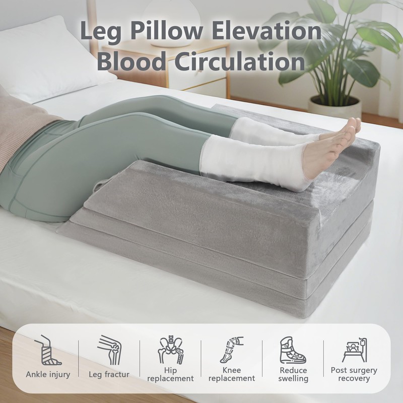 4 Heights Leg Elevation Pillow Blood Circulation, Swelling, L 29"