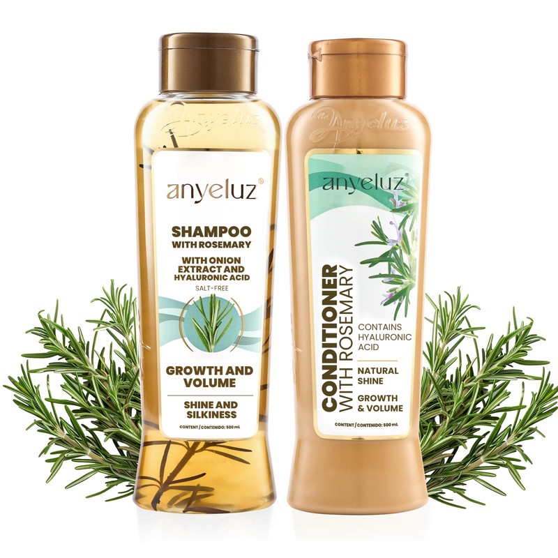 ANYELUZ Set De Champú Y Acondicionador De Romero - Con