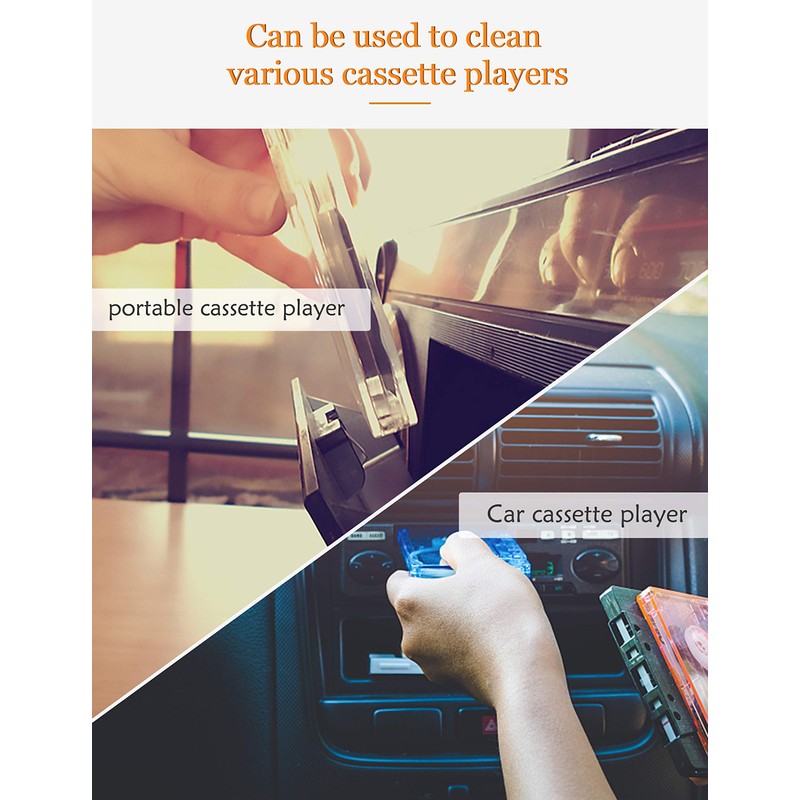 Arsvita Audio Cassette Head Cleaner, Tape Cleaning Kit for Home/Portable/Car
