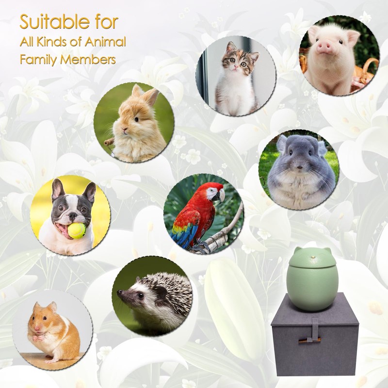 Umberdom Cat Urns for Ashes, Matte Ceramic Cat Ashes Urns