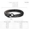 Klapgo Men's Gift Black Snake Link Chain Design Stainless Steel