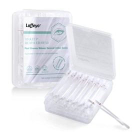 Loffeyo Makeup Remover Cotton Swabs, Eye & Lip Sticks remover With White Lily, Liquid-Filled Makeup Remover Swabs, 1-Pack x 50 Count, Space Saving and Travel Essentials