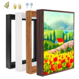 ART Canvas Floater Frame Fits 1”–1.25”Deep Gallery-Wrapped Canvas, Wood-Look Floater Frames for Finished Stretched Canvas Prints, Wall Oil Paintings Artwork for Home Bedroom (Back, 12" x 18")