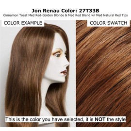 Playful Hairpiece Color 27MB Med Red-Gold Shortcake - Hair Wrap Elastic Band 2.5" Length UpDo Ponytail Accent Synthetic Fiber Curly Wavy Easi Locks Scrunchie 672a Bundle Hairloss Booklet