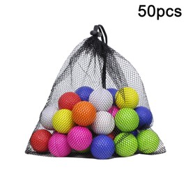 Scott Edward Foam Practice Sponge Golf Balls Soft Elastic Light Weight Limited Flight Perfect for Indoor Outdoor Colorful Golf Training Aid Balls (5 Color&10 Pack of Each Color)