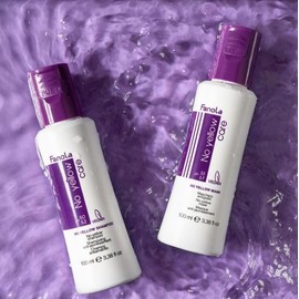 Fanola No Yellow Mask, Anti-Yellow Mask for Healthy and Vital Blonde Hair, Neutralizes Yellow Tones for Pre-Lightened, Highlighted and Grey Hair, 100