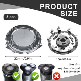 LONZIKP Pack of 3 Replacement Shaving Heads Compatible, Razor Replacement Heads with Cleaning Brush, Wet Dry Razor Accessories