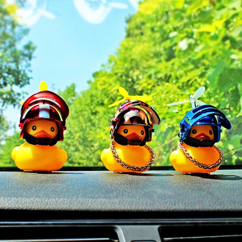 wonuu Rubber Duck Car Ornaments Yellow Duck Car Dashboard Decorations