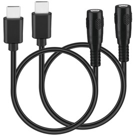 Yeebline 2 Pack DC 35135 to Type C Cable, 3.5mm x 1.35mm Female to USB Type C Male Charger Adapter, 5V Power Connector Cord for LED Desk Lamp and More, 11.8 Inch (DC 35135 Female to Type C Male)