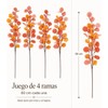 AKASENKO 4 Piezas de Hojas de eucalipto Artificial para otoño,