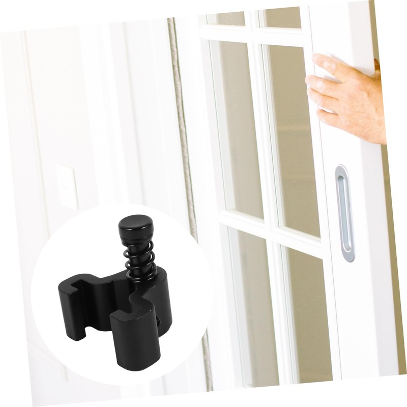 ORFOFE Barn Door Hangers Rollers Sliding Door Stopper Black Door