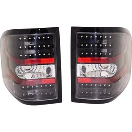For Ford F-150 2004-2008 Tail Light LED Black Flareside Type Driver and Passenger Side | FO2811192