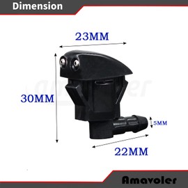 Amavoler Windshield Washer Nozzle Fit for 08-12 Jeep Liberty, 07-11 Dodge Nitro,Jeep Grand Cherokee WK & WK2, Highlander XU20. OEM #: 55079049AA,55372143AB,8265A127,8265A128,55157-319AA. (2pcs)