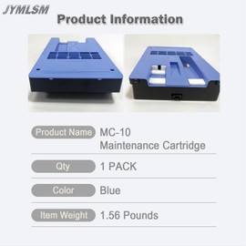 JYMLSM MC-10 Maintenance Cartridge 1-Pack Compatible for Canon imagePROGRAF IPF650 655 680 670 685 755 750 760 765 770 780 785 830 840 850 Printer, MC10 1320B014AA Maintenance Collection Cartridge