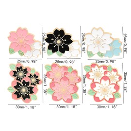 DD-life 12 Pcs Plant Sakura Brooch Pins Flower Enamel Pins Flower Lapel Pin Fashion Shiny Brooch for Any Special Occasions