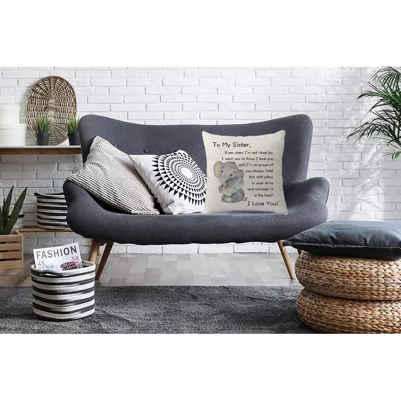 AMZKWY Sister Brother Cushion Cover Throw Pillow Cover Gift To