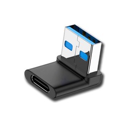 USB Converter Adapter, 100 W Charging Speed, 10 Gbps High Speed Data Transmission, USB L-shaped, Type A, L-Shape, Small, Lightweight, Compatible with Devices such as Fujitsu Toshiba, Lenovo NEC, Asus