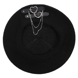 Baluue Breathable Lightweight Beret Hat Vintage Fashionable Beret with Sun Shade Stylish Cap for Travel Casual Wear and Outdoor Activities One Black