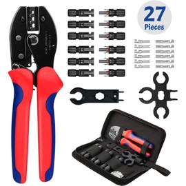 VIVLLEN Solar Crimping Tool Kits-Includes 2.5/4.0/6.0mm² Solar Panel PV Cable + 1 Pair Solar Connector Assembly Tool+6pcs Male Female Solar Panel Cable Connector