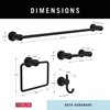 Delta Nicoli (4-Pack) Bathroom Set Matte Black 18" Towel Rack,